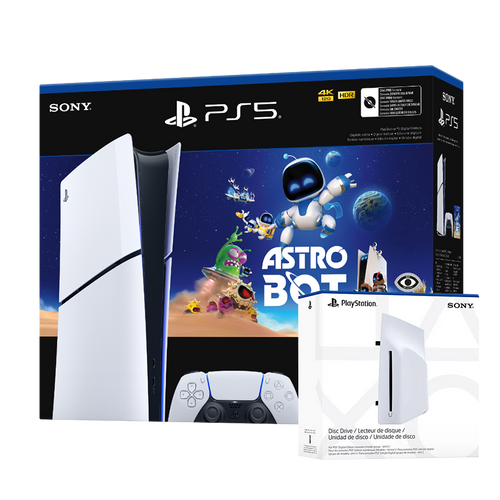 PlayStation 5 Slim Digital Edition D chassis + Playstation Disc drive+ Astro Bot VCH