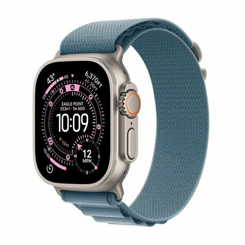 Apple Watch Ultra 3 49mm Natural Titanium Light Blue Alpine Loop