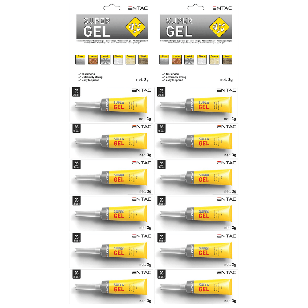 Entac Trenutno ljepilo, gel, univerzalno, 3 g – Superglue 3g