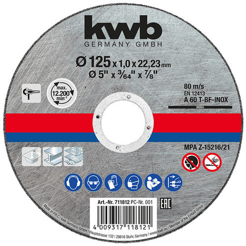 kwb Rezna ploča za INOX 115 x 1.0 mm – 711811