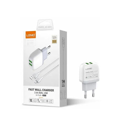Kućni punjač LDNIO A2219 sa dva porta + Lightning kabal