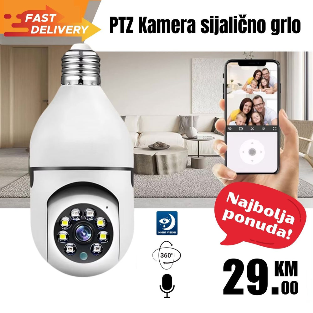 PTZ kamera sa sijaličnim grlom