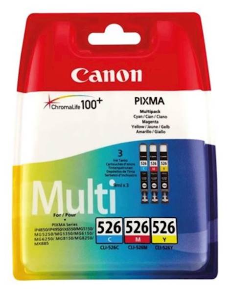 Tinta CANON CLI-526 C/M/Y pack